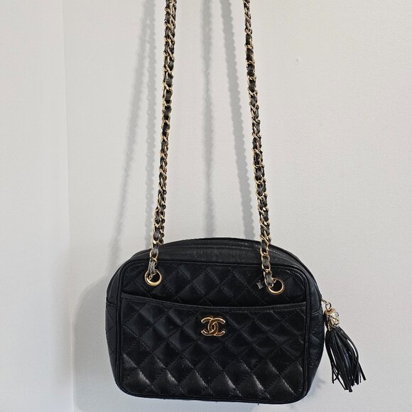 Black vintage chanel camera bag 9x7 - Picture 2 of 11